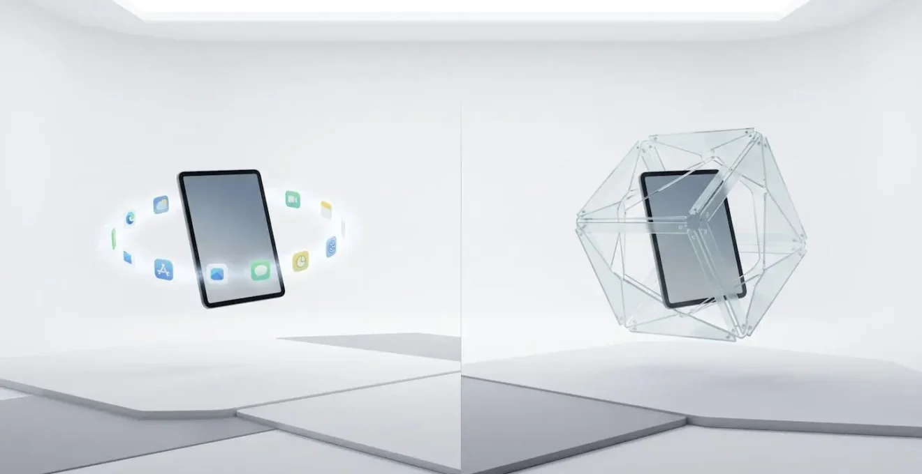 Comparaison visuelle entre gestion MAM et MDM pour les freelances