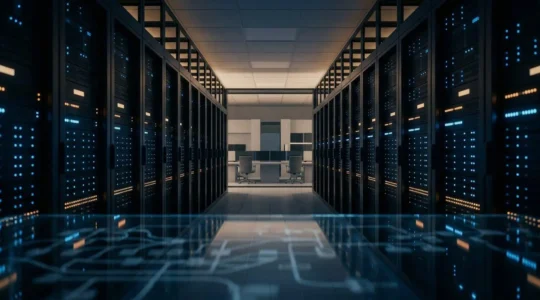 Vue stratégique d'un centre de données montrant la hiérarchisation des correctifs de sécurité