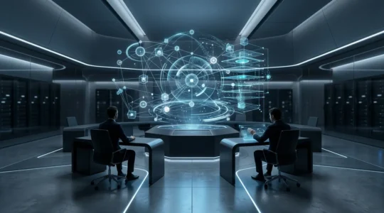 Centre de sécurité moderne avec vue unifiée des menaces cyber